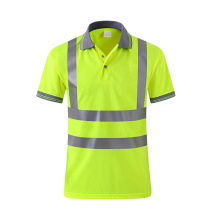 Hi Vis Polo T-shirts Reflective Safety Security Work Construction Shirts